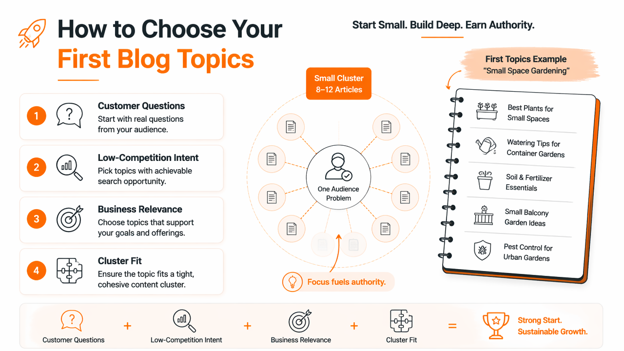 Illustration for How should a new blog choose its first topics?
