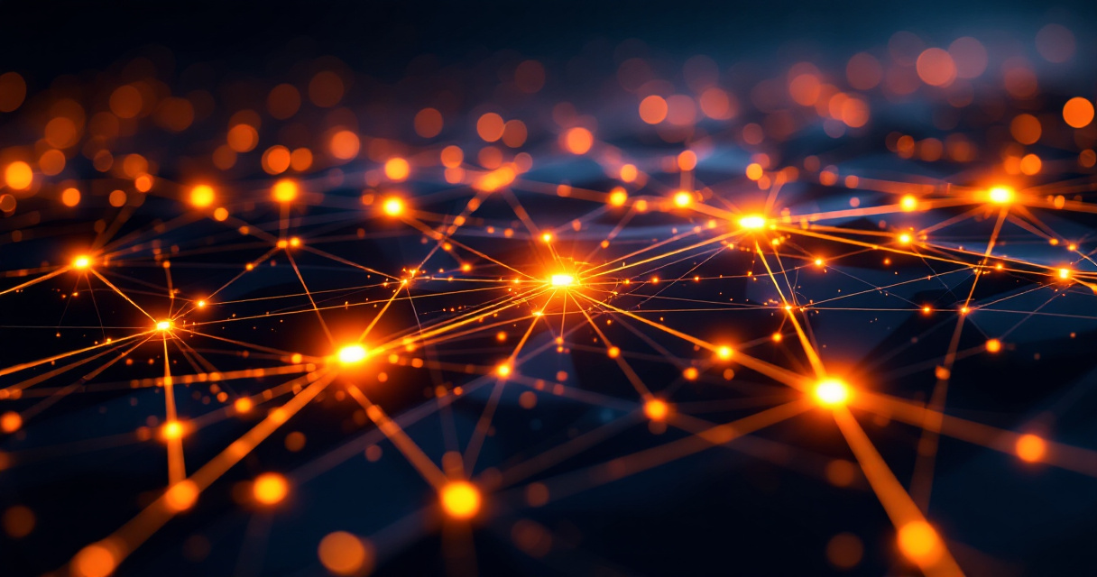 Visual representation of internal linking network structure connecting blog pages for SEO optimization