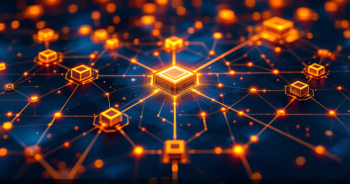 Visual representation of ecommerce website technical architecture with interconnected pathways and data flow nodes