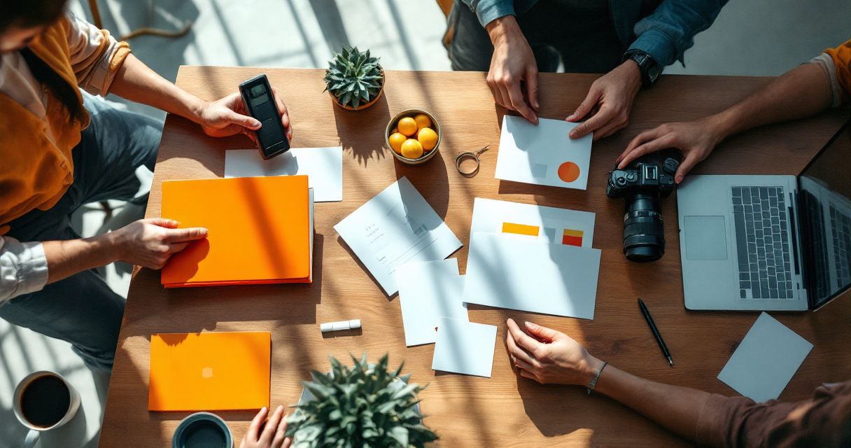Team distributing founder-led SEO ideas through an organized content workflow