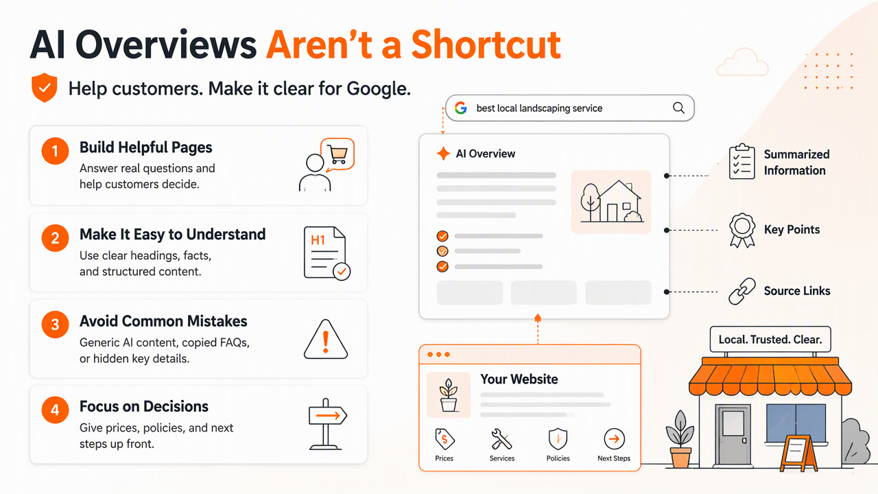 Illustration for What should small businesses avoid with AI search?