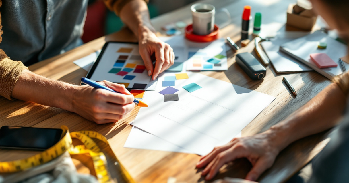 Hands organizing website content and product materials to help a new site rank faster