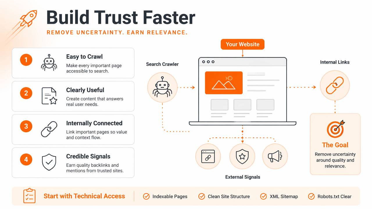 Illustration for How Can New Websites Build Trust Faster?