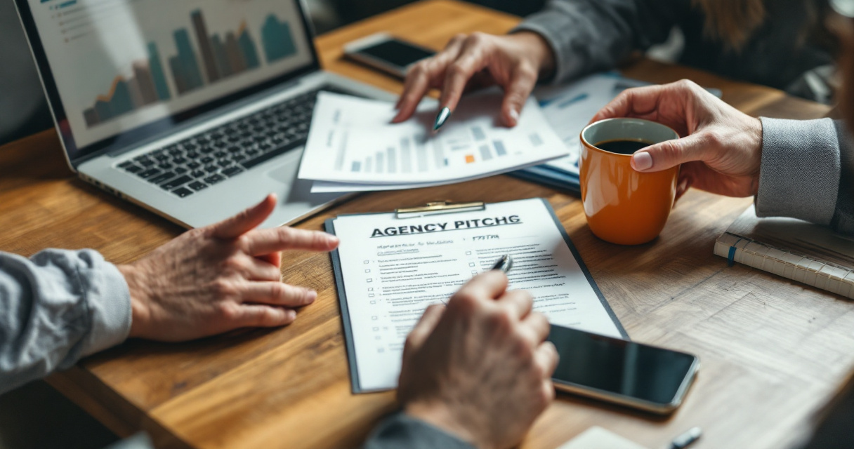 Startup founder questioning an SEO agency before signing a contract
