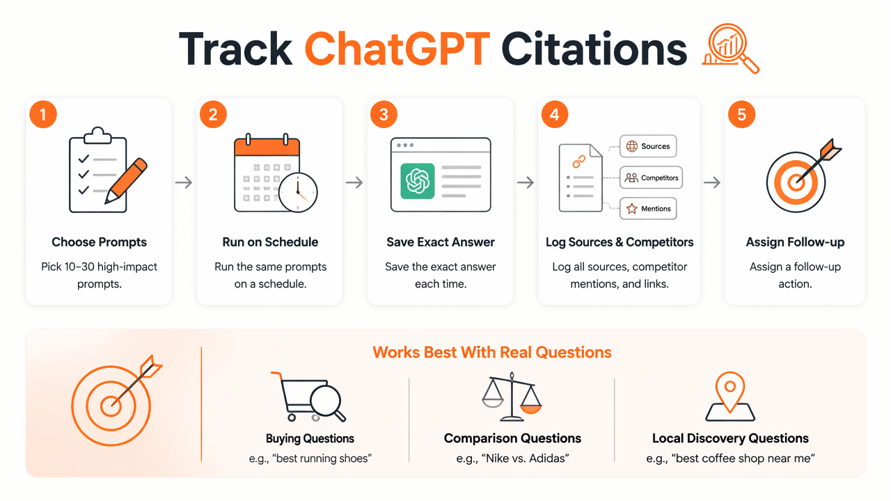 Illustration for How to track ChatGPT citations step by step