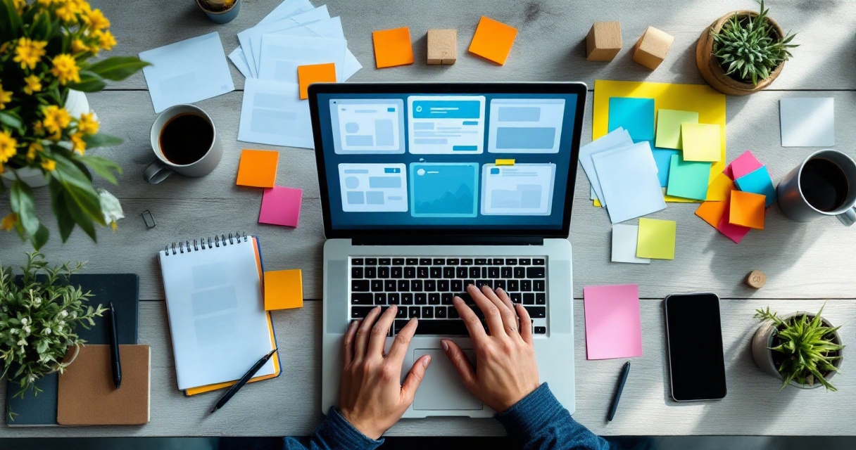 Startup team organizing content assets for ChatGPT and AI Overviews optimization