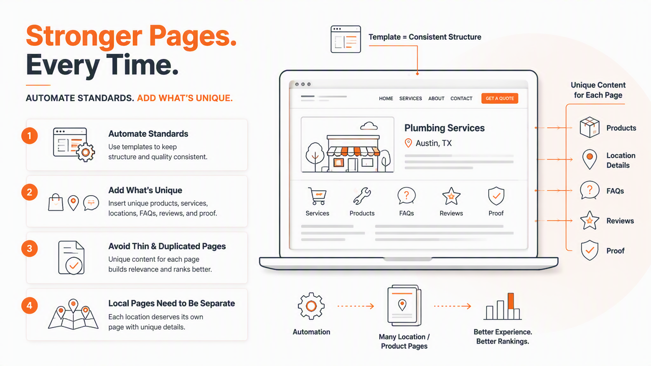 Illustration for How should local and ecommerce Squarespace pages use automation?