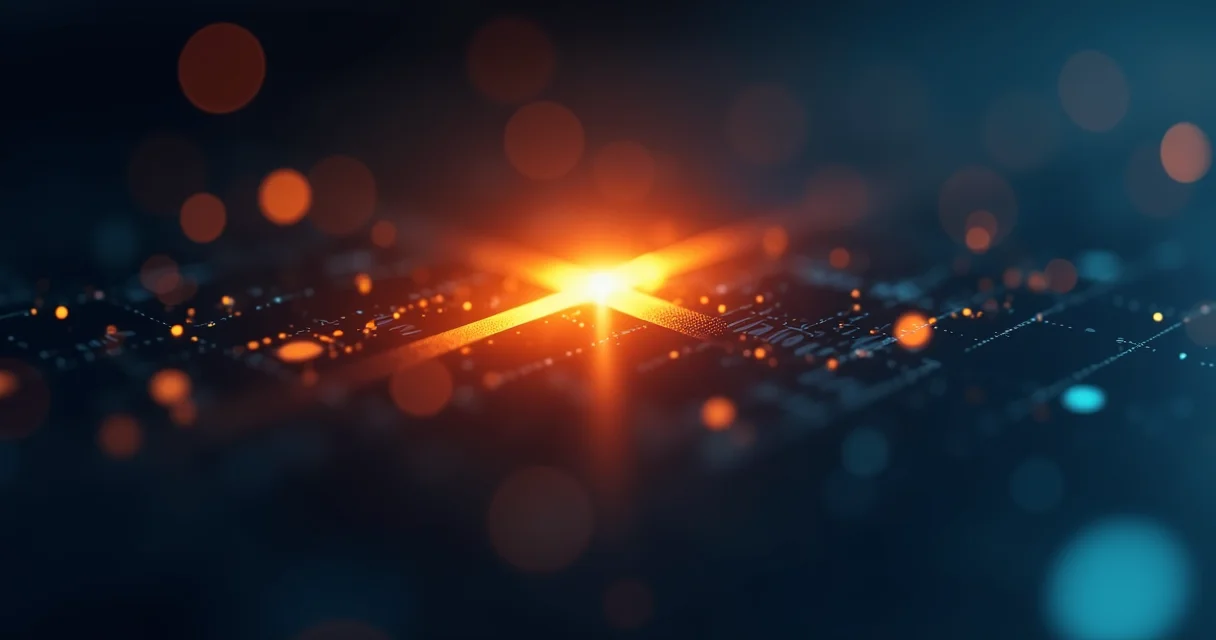 Cursor clicking on glowing search result representing effective meta description optimization for higher click-through rates