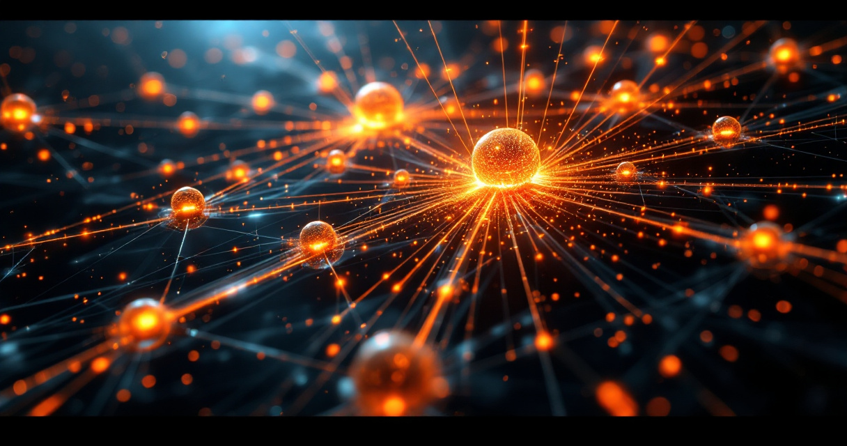 Glowing network of connected websites symbolizing strong backlinks and growing SEO authority