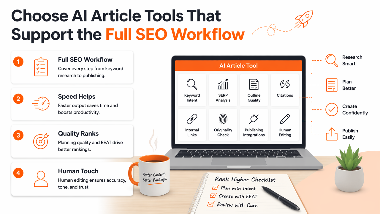 Illustration for How should small businesses evaluate AI article tools?