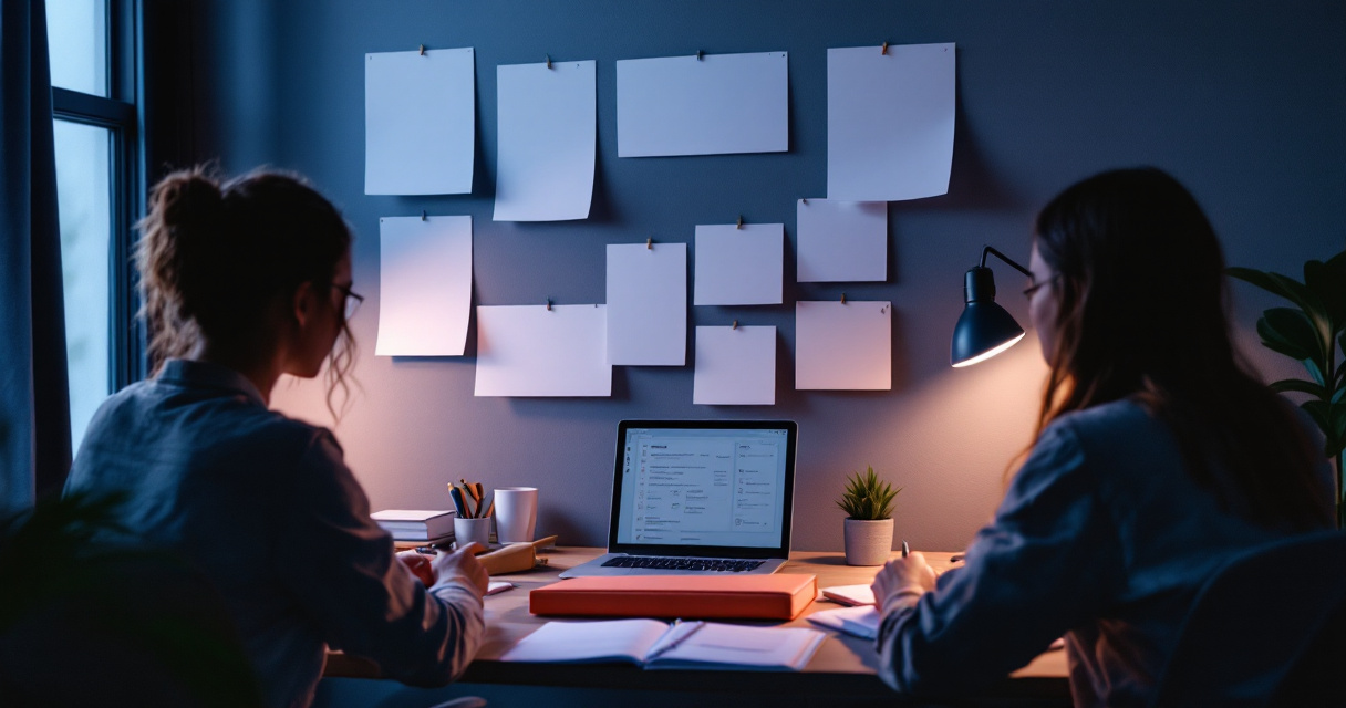 Consultants and agencies collaborating through a shared SEO workflow with orange Earlyseo accent