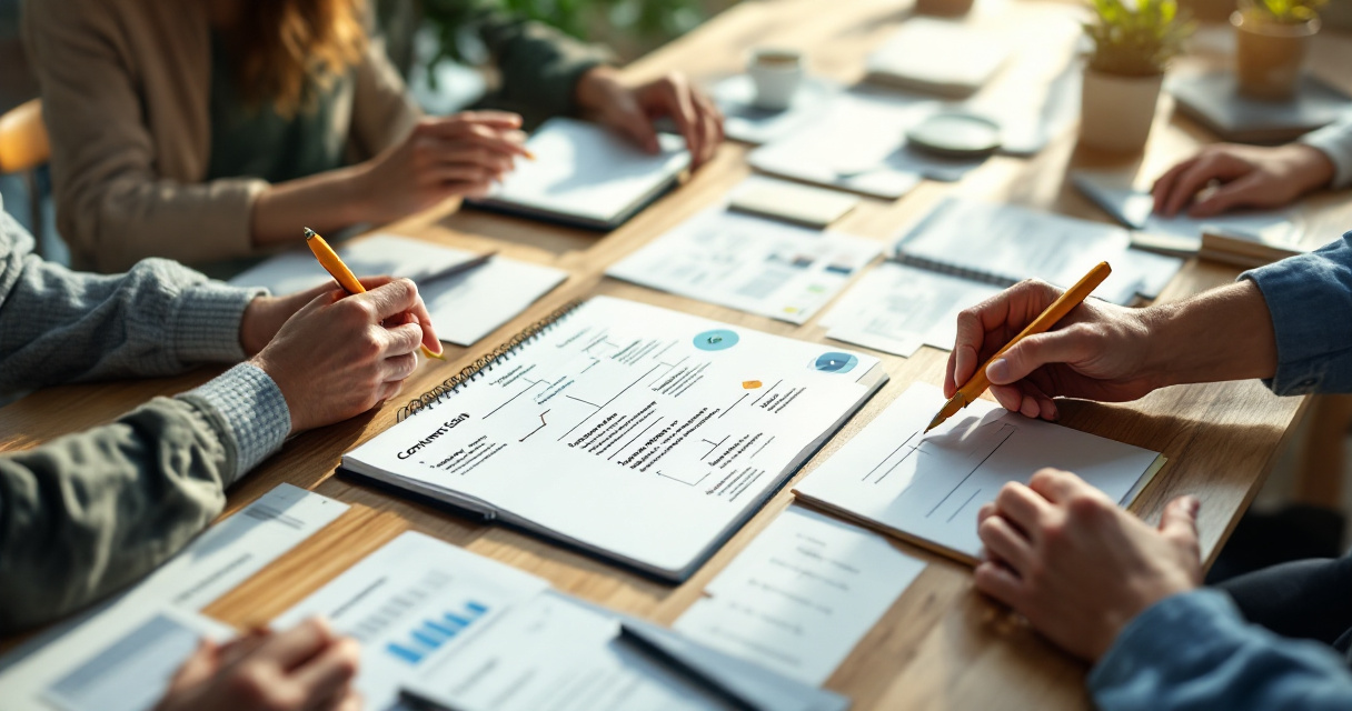 Team combining keyword research and content planning into one integrated SEO workflow