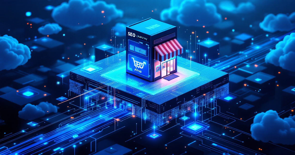 Technical SEO foundation visualization for a Shopify store showing systems and performance