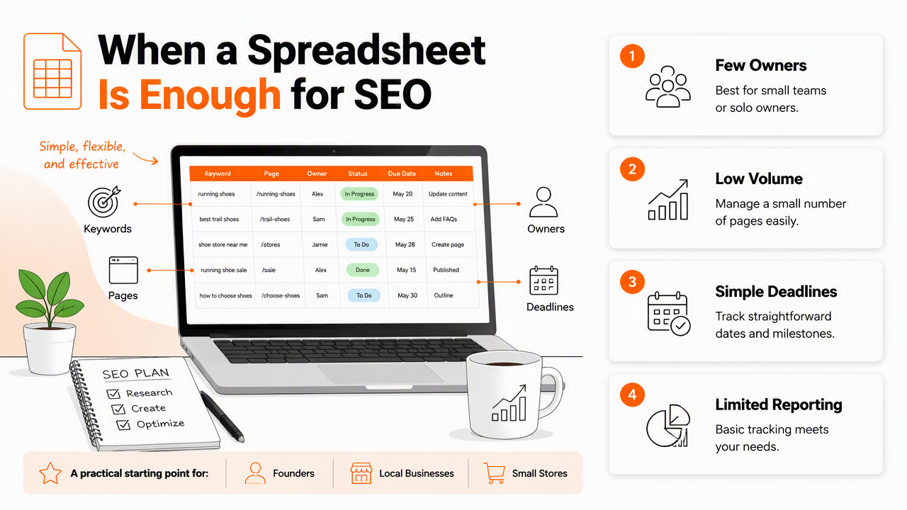 Illustration for When is a spreadsheet enough for SEO work?