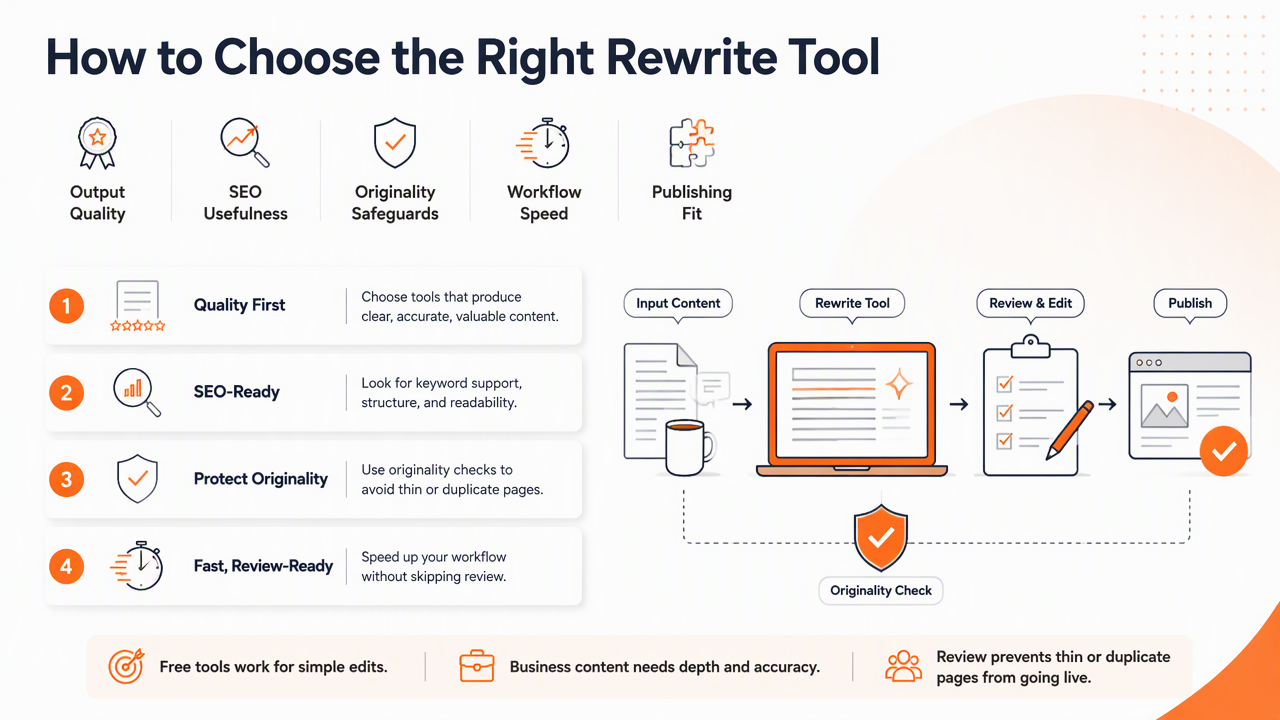 Illustration for How should rewrite tools be compared?
