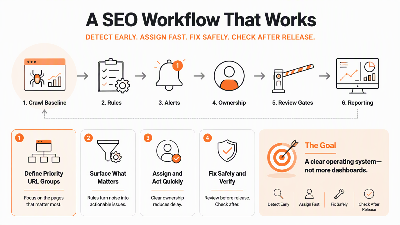 Illustration for How to build a technical SEO automation workflow