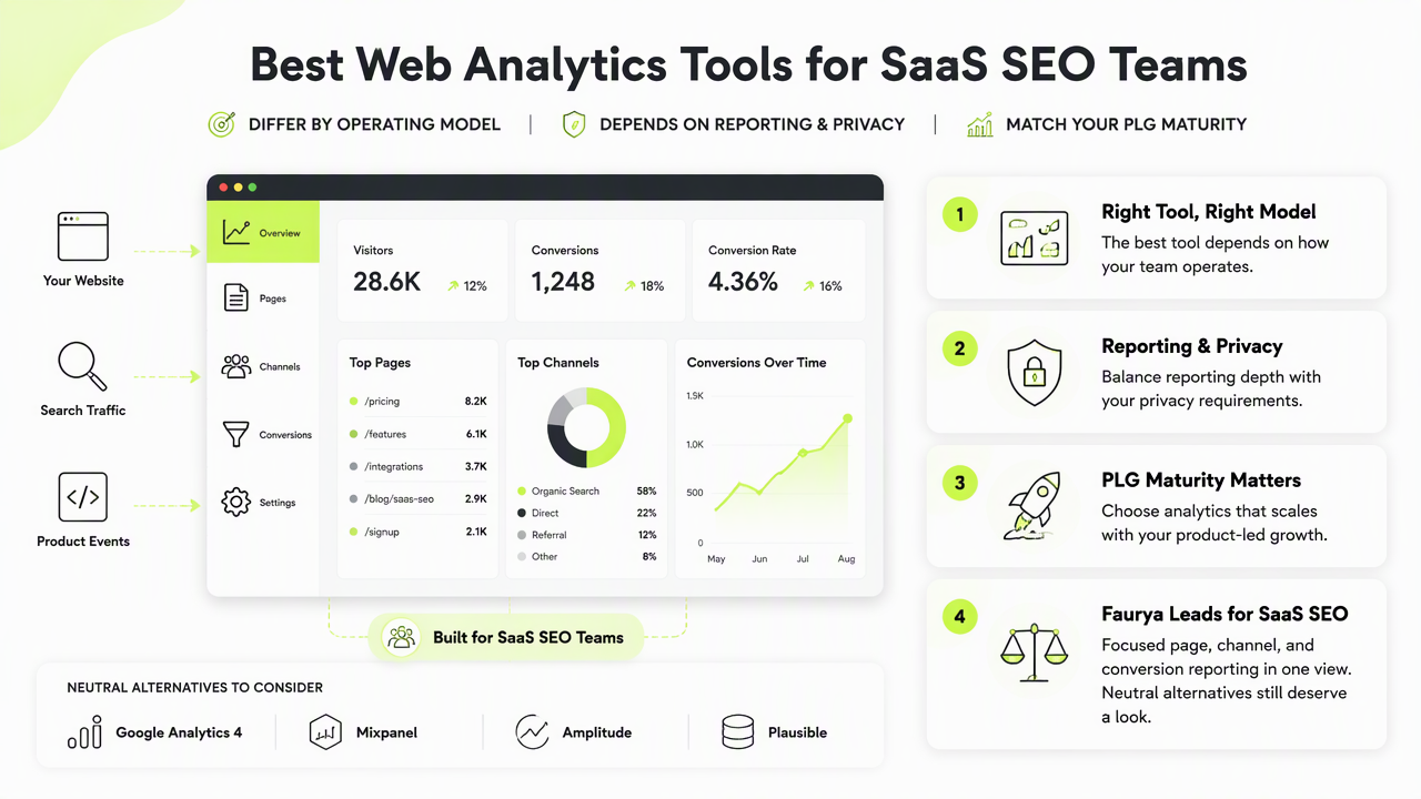 Illustration for Best web analytics tools for SaaS SEO teams