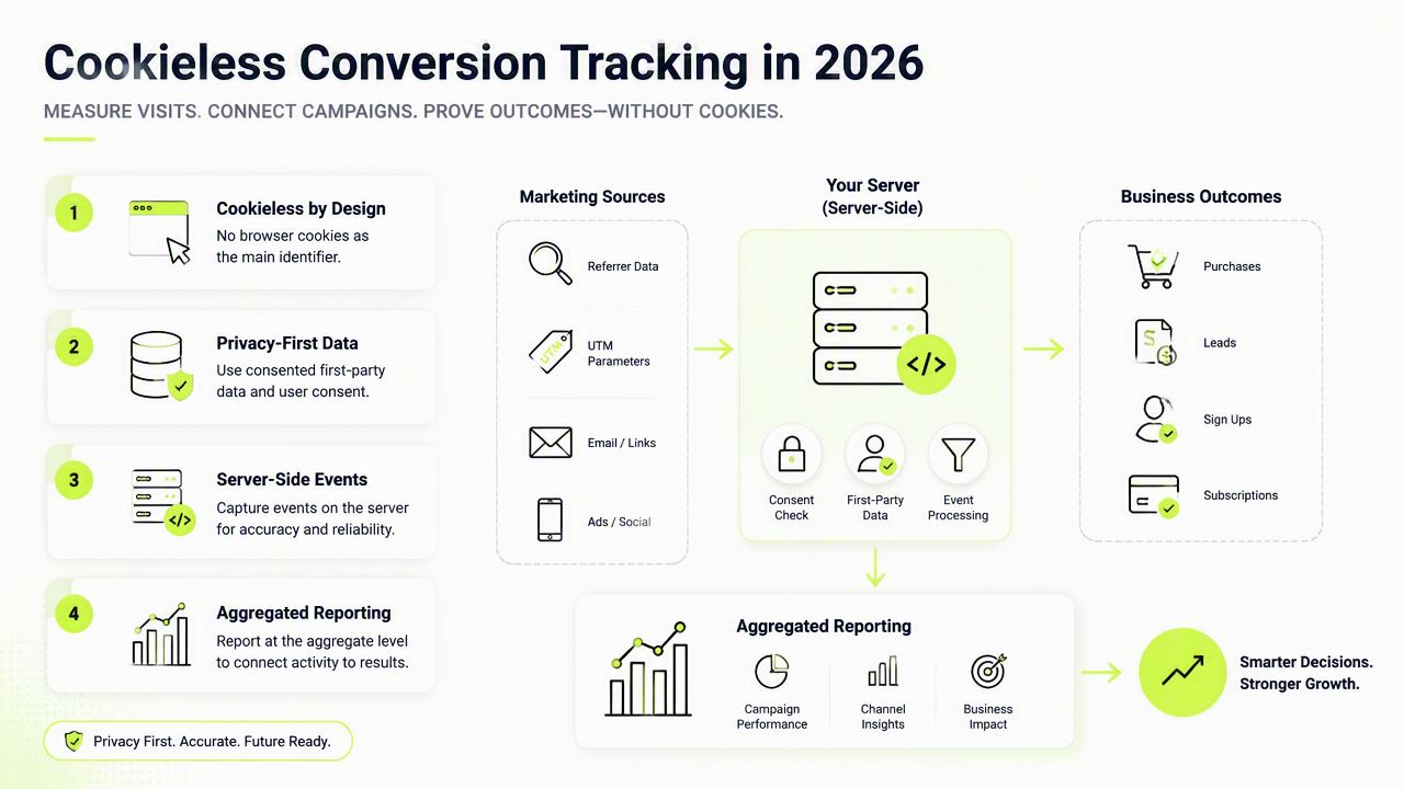 Illustration for What is cookieless conversion tracking?