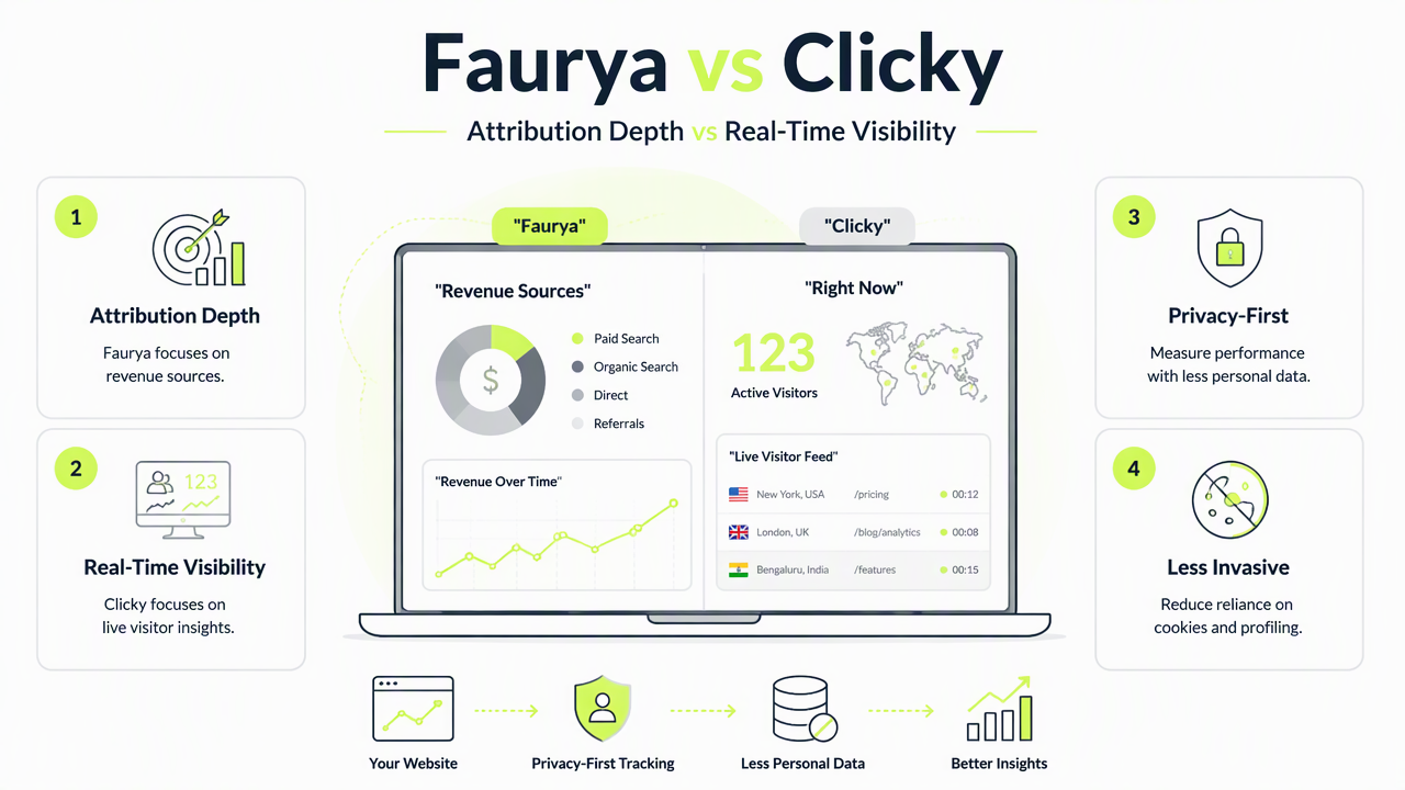 Illustration for Faurya vs Clicky: Best fit by business goal