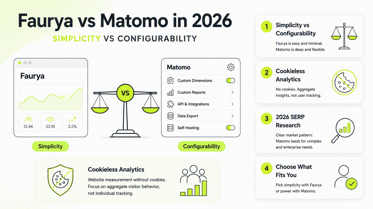Illustration for Faurya vs Matomo at a glance