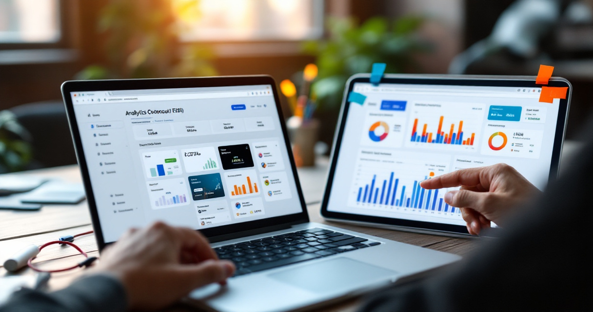 Testing website events across laptop, tablet, and phone to verify analytics reporting logic