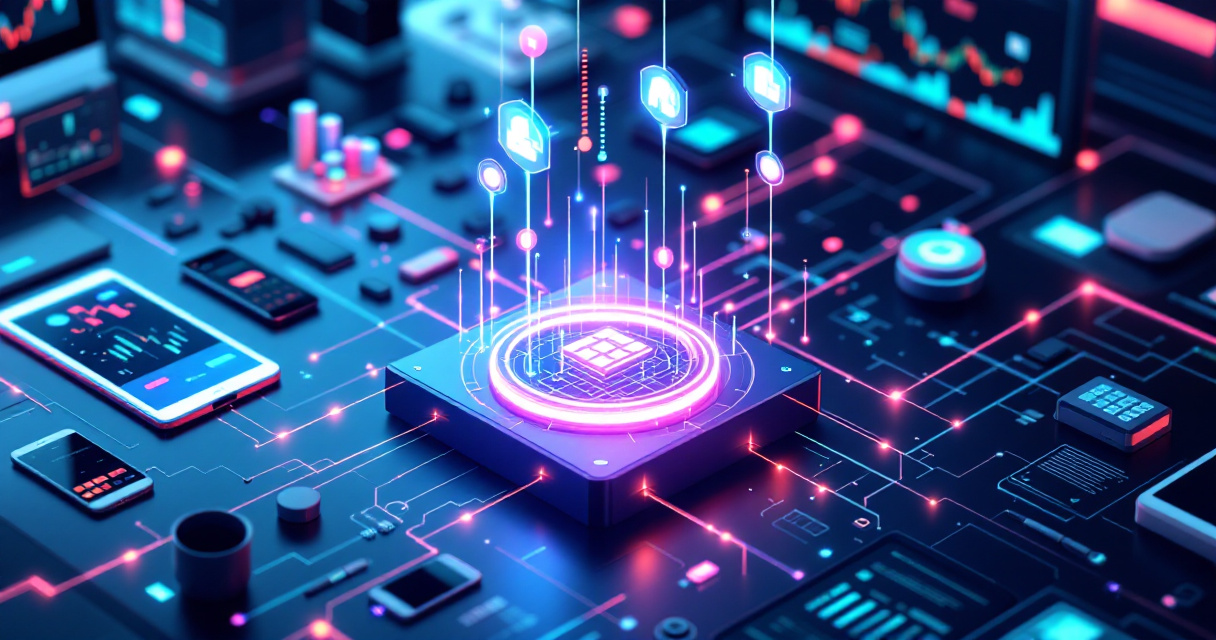 Conceptual visualization of first party marketing data flowing from devices into a central secure data hub