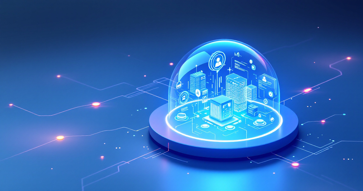 Conceptual privacy shield protecting website analytics data streams for business compliance and secure tracking