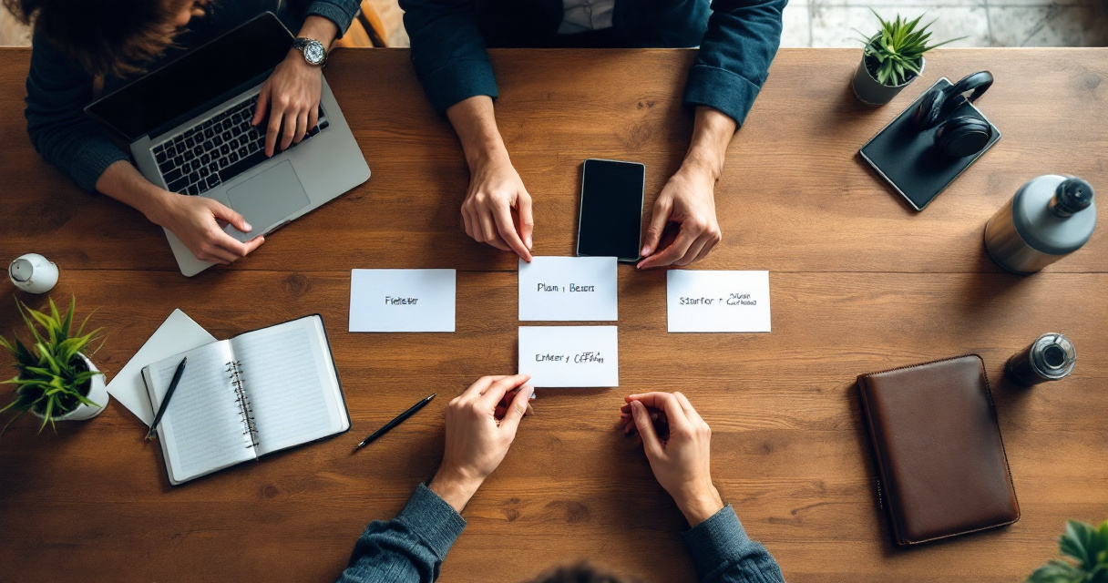 Top-down strategy table showing segmented buyer contexts around SaaS pricing plan comparisons
