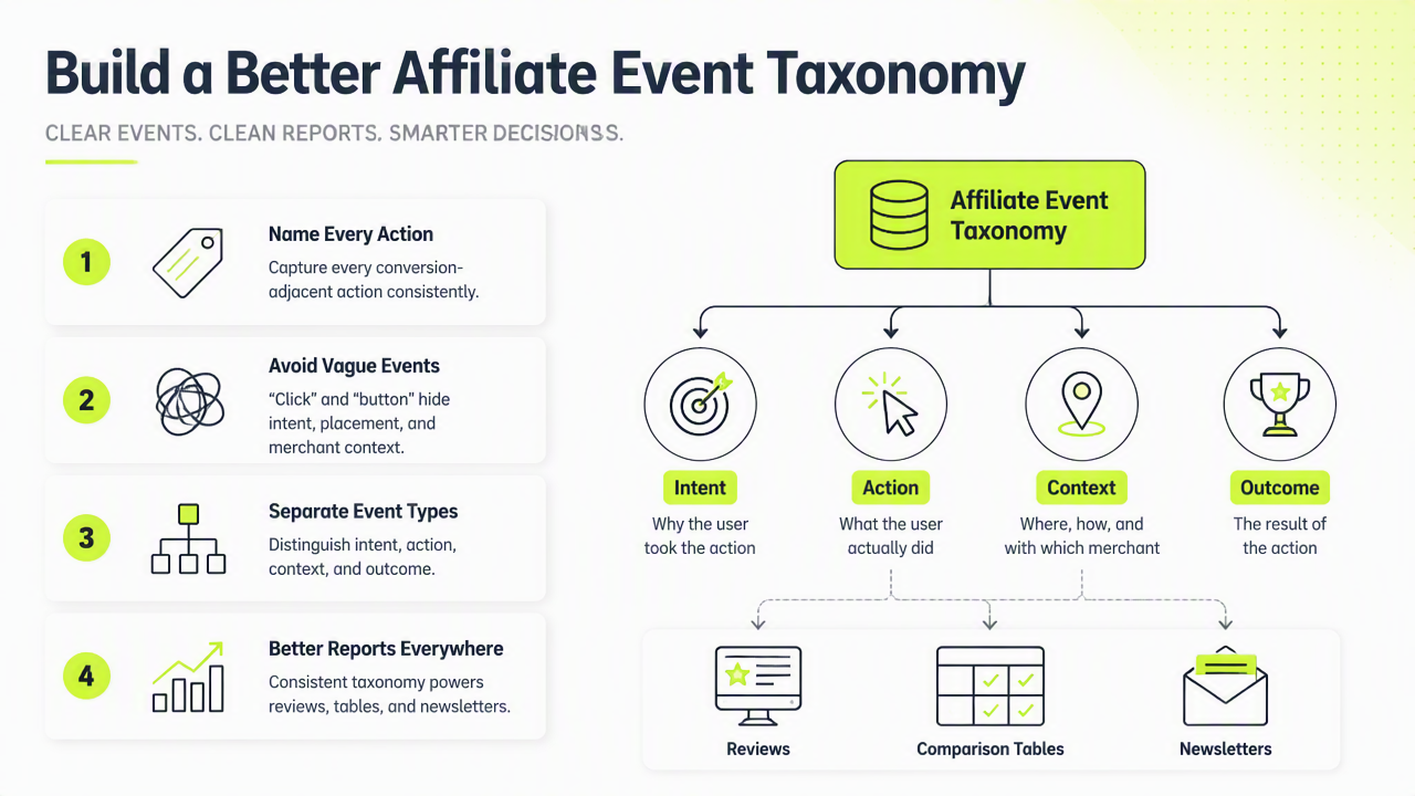 Illustration for Which event taxonomy works best for affiliate marketing?