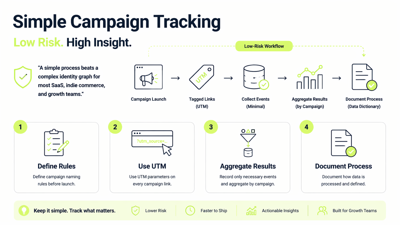 Illustration for How should teams build a low-risk campaign measurement workflow?