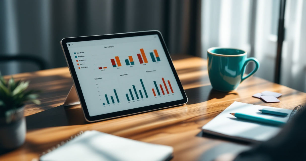 Hotel revenue manager reviewing competitor pricing dashboard on tablet in boutique hotel office