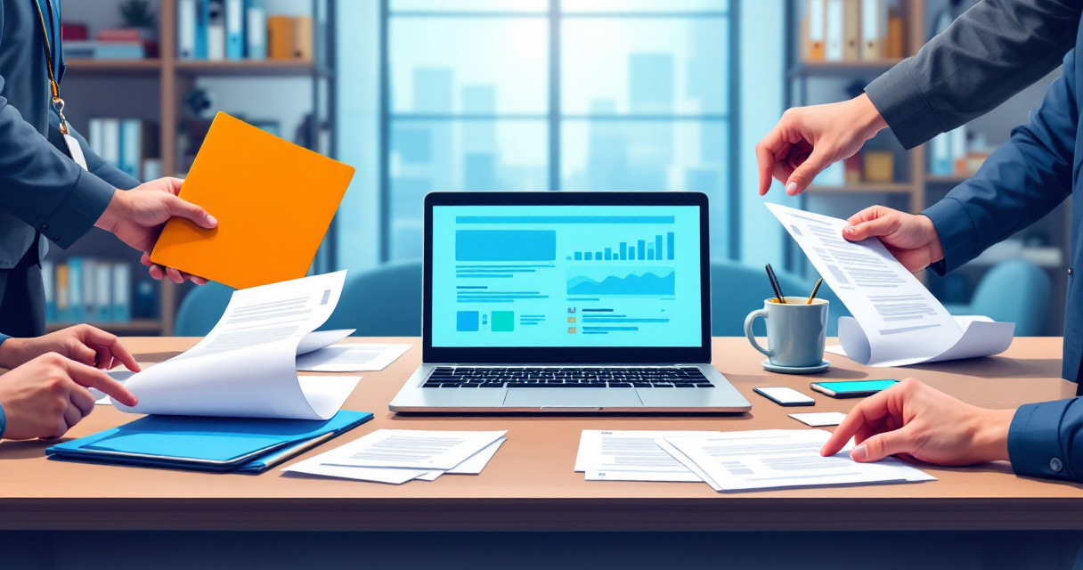 Hotel operations team organizing tools and documents to implement a shared do not rent program