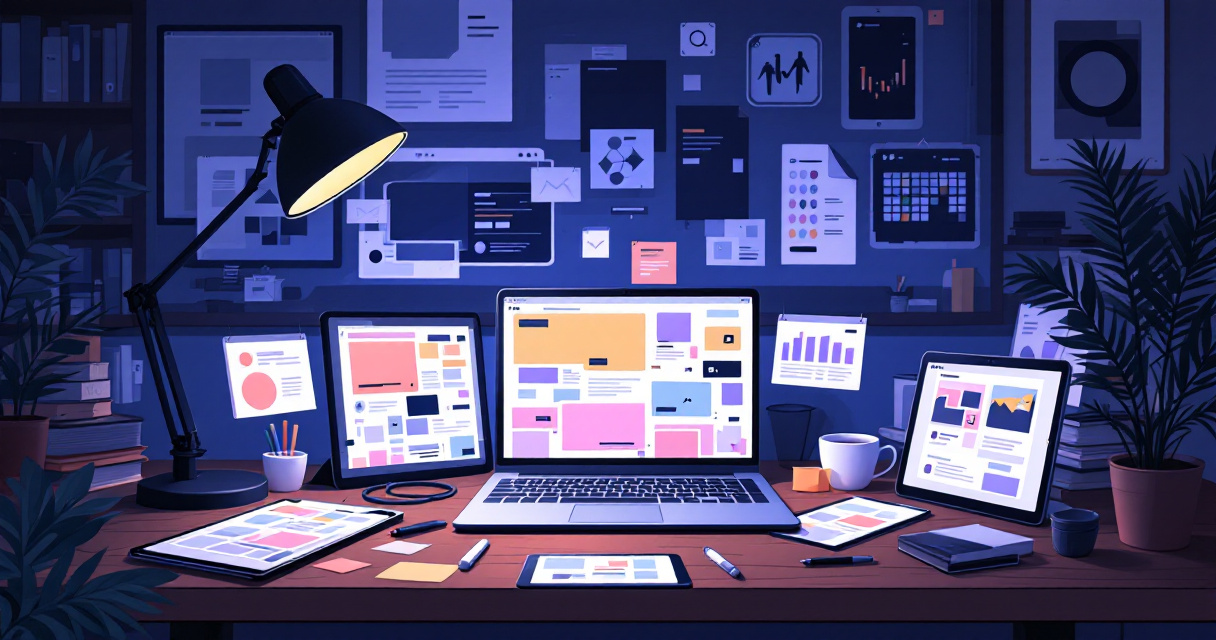 Disorganized SaaS website workspace illustrating why many companies fail to appear in AI answers