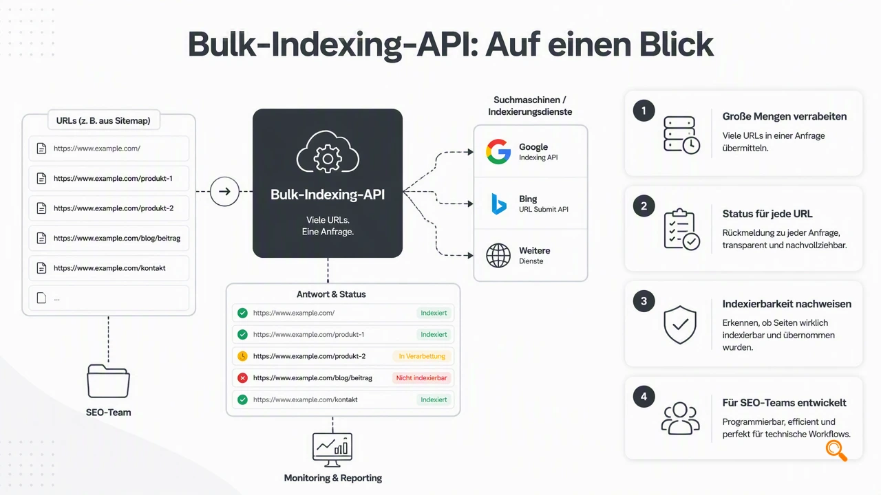 Illustration for Welche Bulk-Indexing-APIs führen 2026?