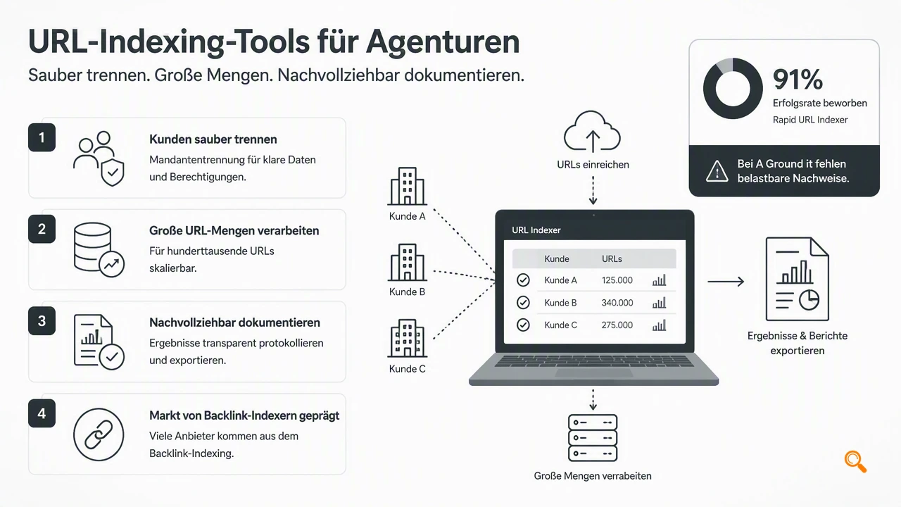Illustration for Beste URL-Indexing-Tools für Agenturen im Vergleich