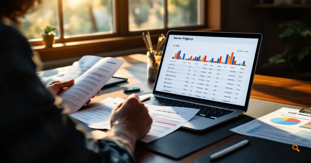Hands reviewing server evidence before making website template changes for indexing problems