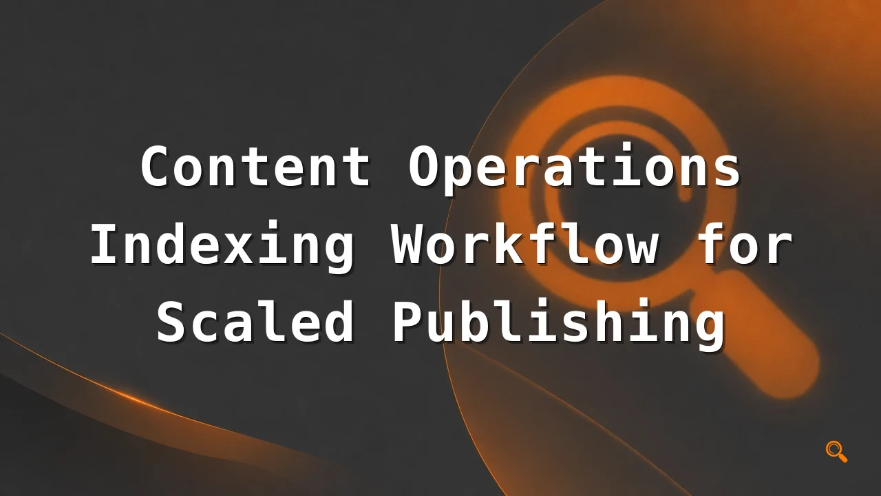 Featured image for: Content Operations Indexing Workflow for Scaled Publishing