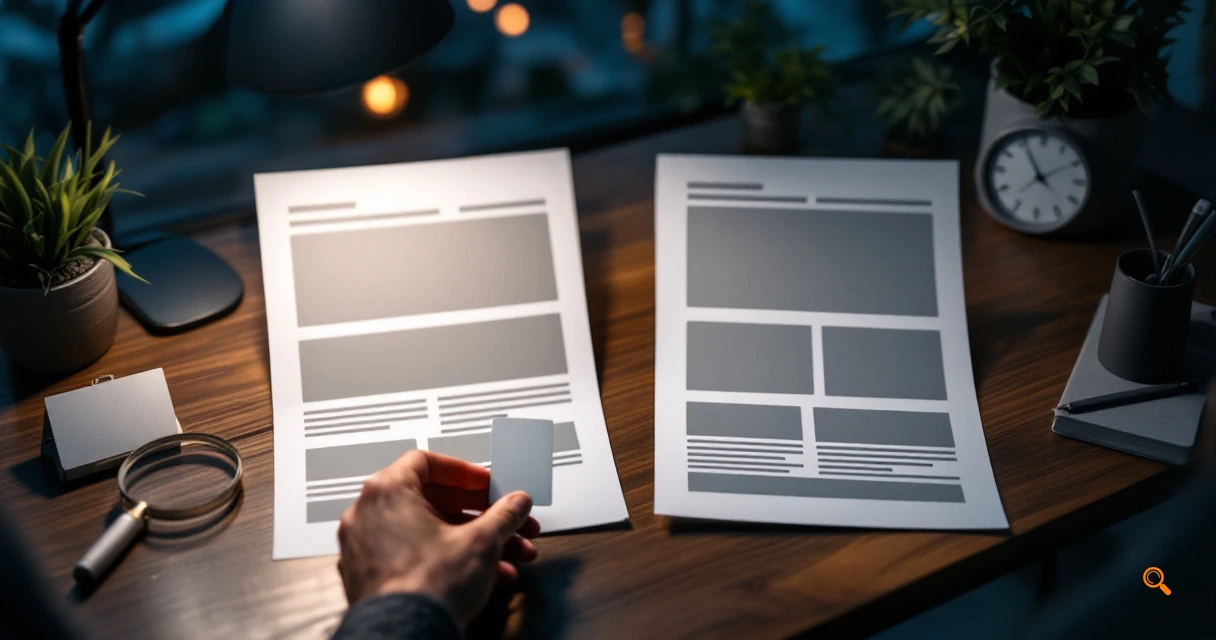 Two duplicate page mockups showing Google choosing a different canonical URL
