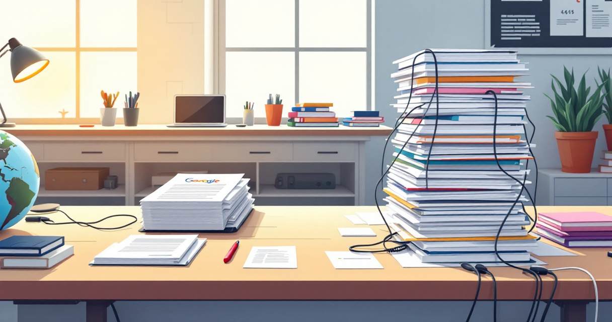 Illustration showing some webpages moving quickly to indexing while others wait in a slow backlog