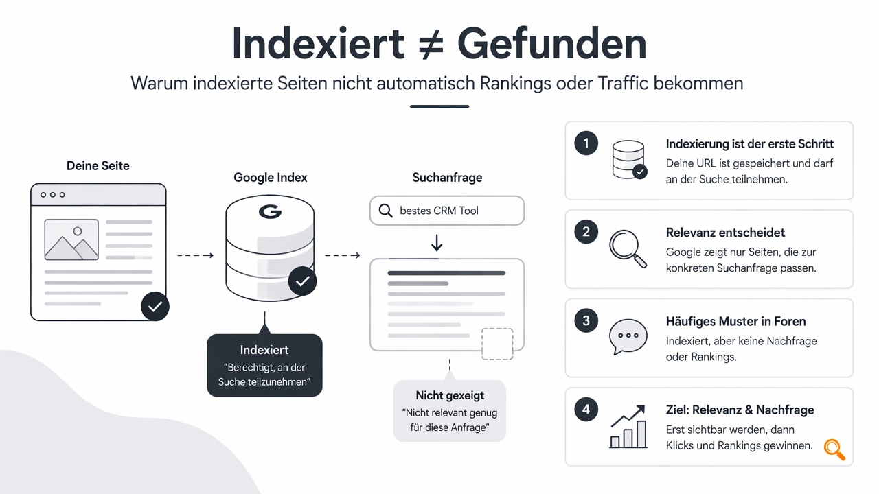 Illustration for Warum heißt indexiert nicht sichtbar?