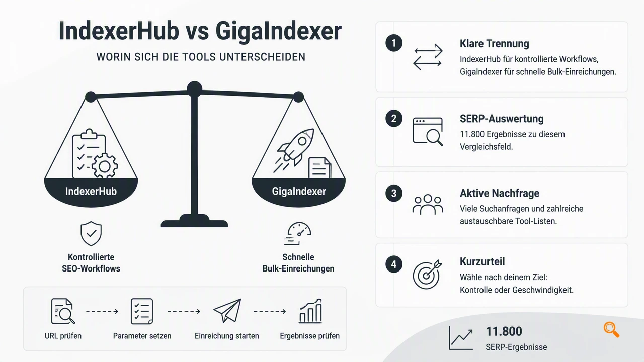 Illustration for IndexerHub vs GigaIndexer: Kurzurteil für 2026