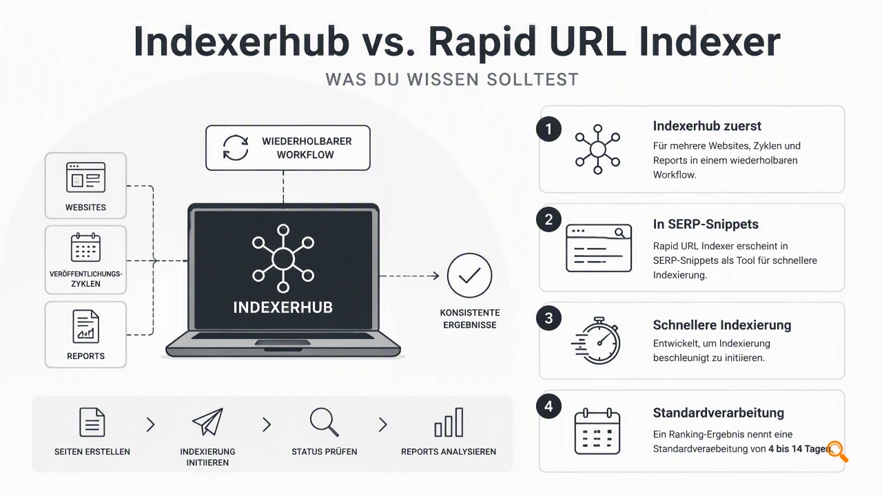 Illustration for IndexerHub vs Rapid URL Indexer im Kurzvergleich