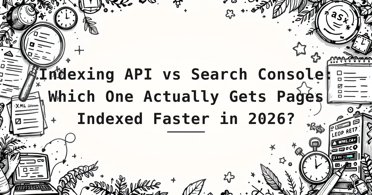 Featured image for: Indexing API vs Search Console: Which One Actually Gets Pages Indexed Faster in 2026?