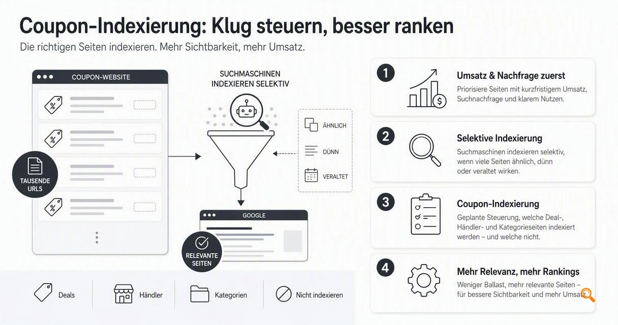 Illustration for Welche Coupon-URLs zuerst indexiert werden sollten