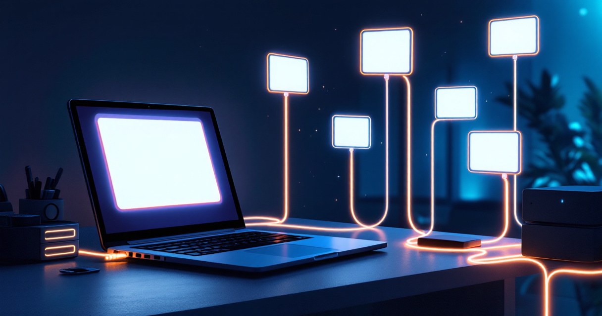 Conceptual scene showing instant page notifications being pushed to multiple search engines at once