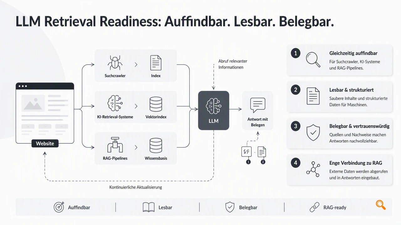 Illustration for Was bedeutet LLM retrieval readiness konkret?
