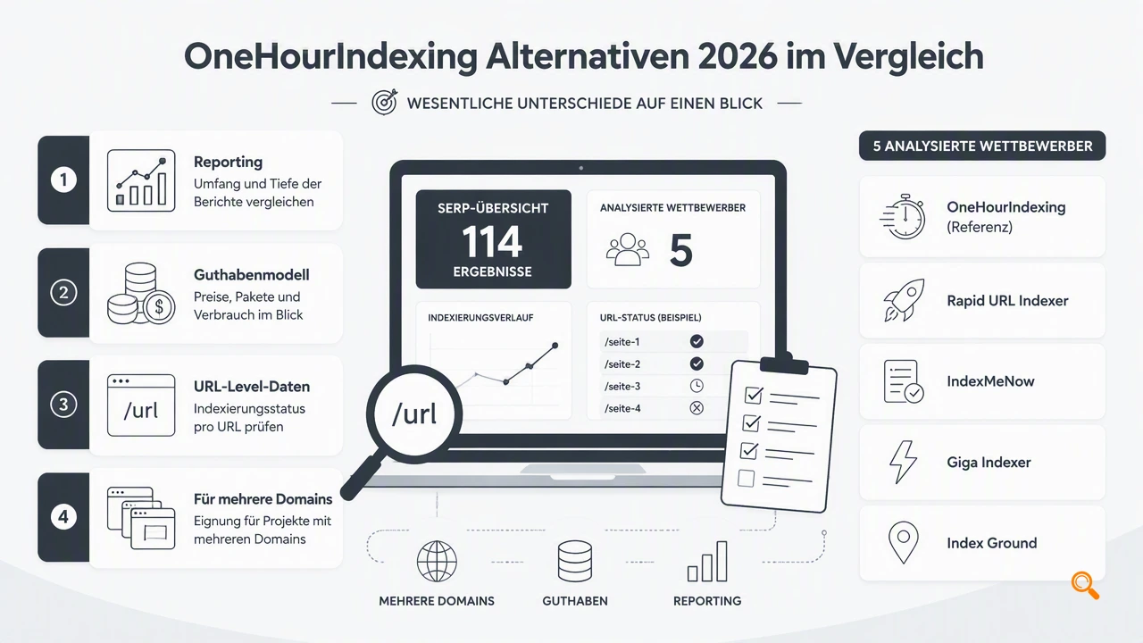 Illustration for Welche OneHourIndexing alternatives sind 2026 relevant?