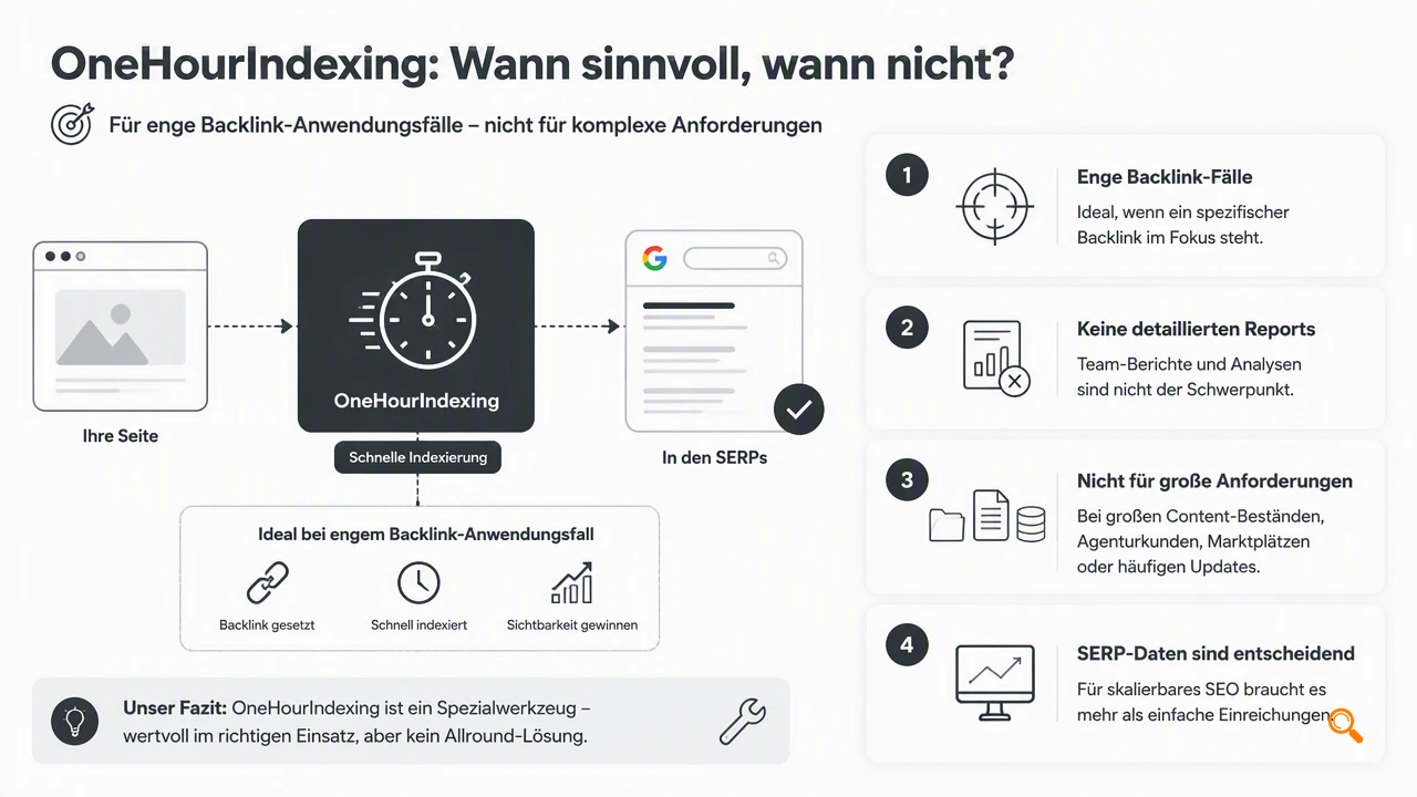 Illustration for Wann ist OneHourIndexing noch sinnvoll, und wann nicht?