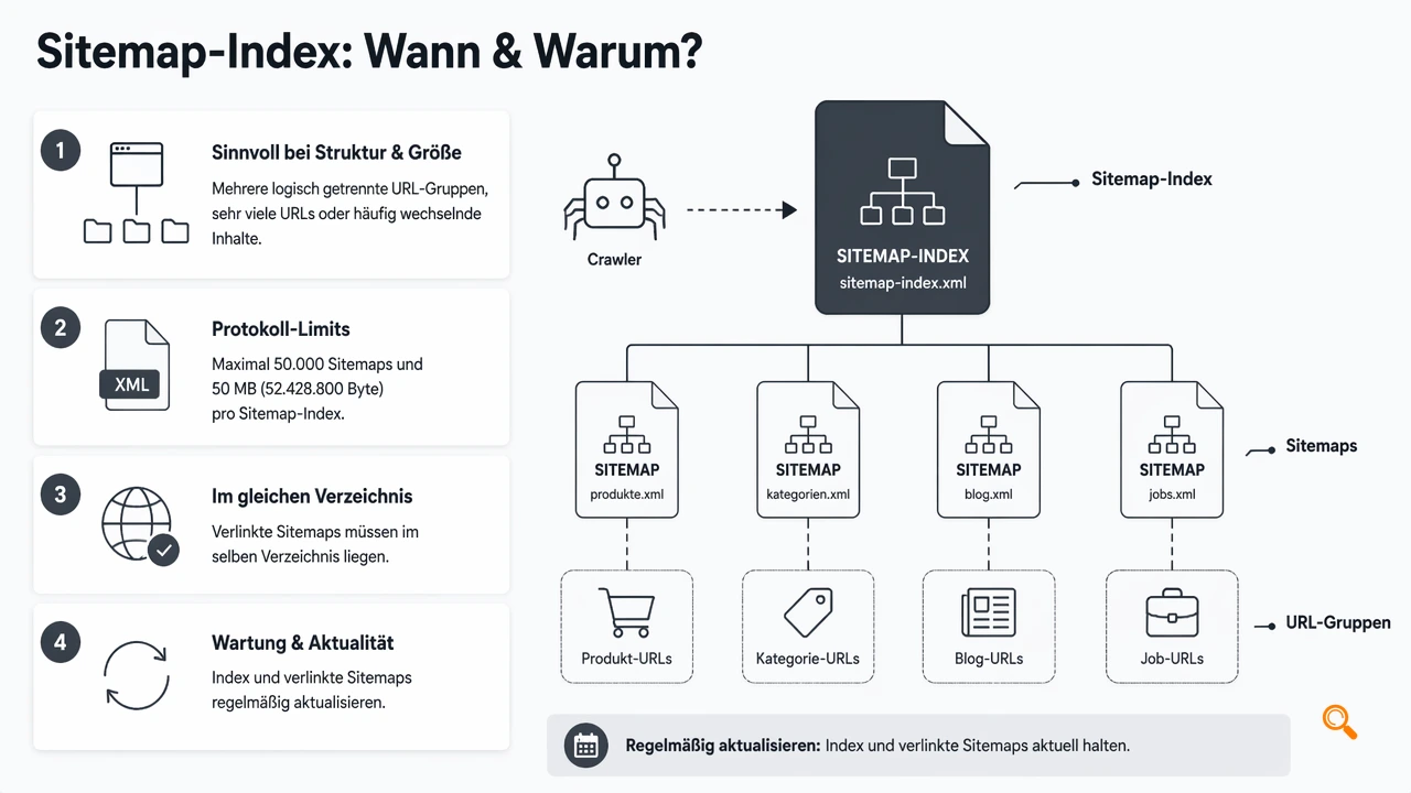 Illustration for Wann ein Sitemap-Index sinnvoll ist