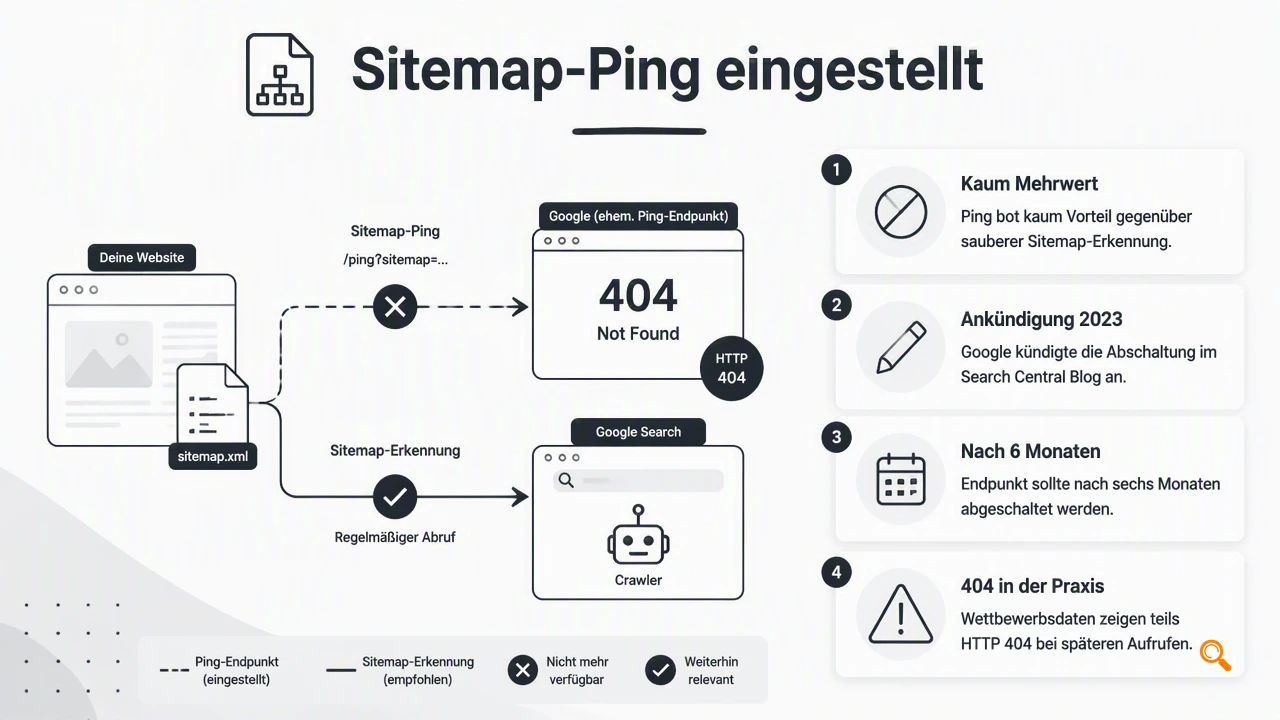 Illustration for Warum wurde Sitemap-Ping abgeschaltet?